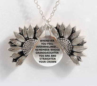 Sunflower Double-layer Lettering Necklace